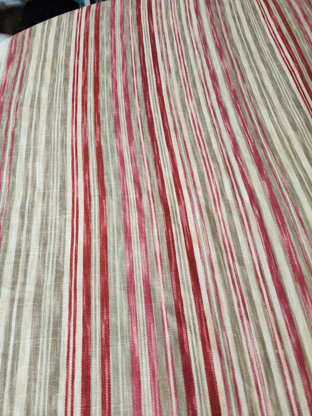 9 yds Vintage Print Fabric Striped Drapery Fabric 325.5
